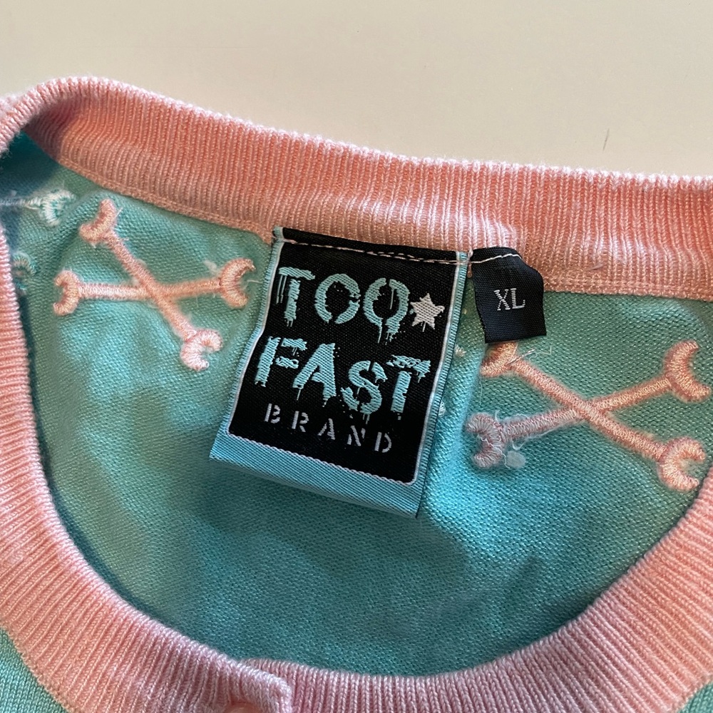 Too Fast sea shell cardigan XL